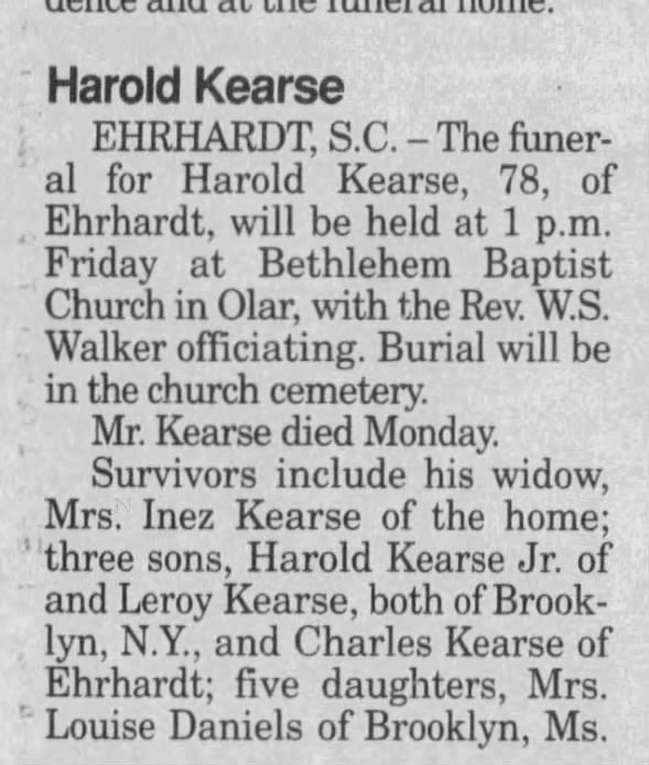 Harold kearse